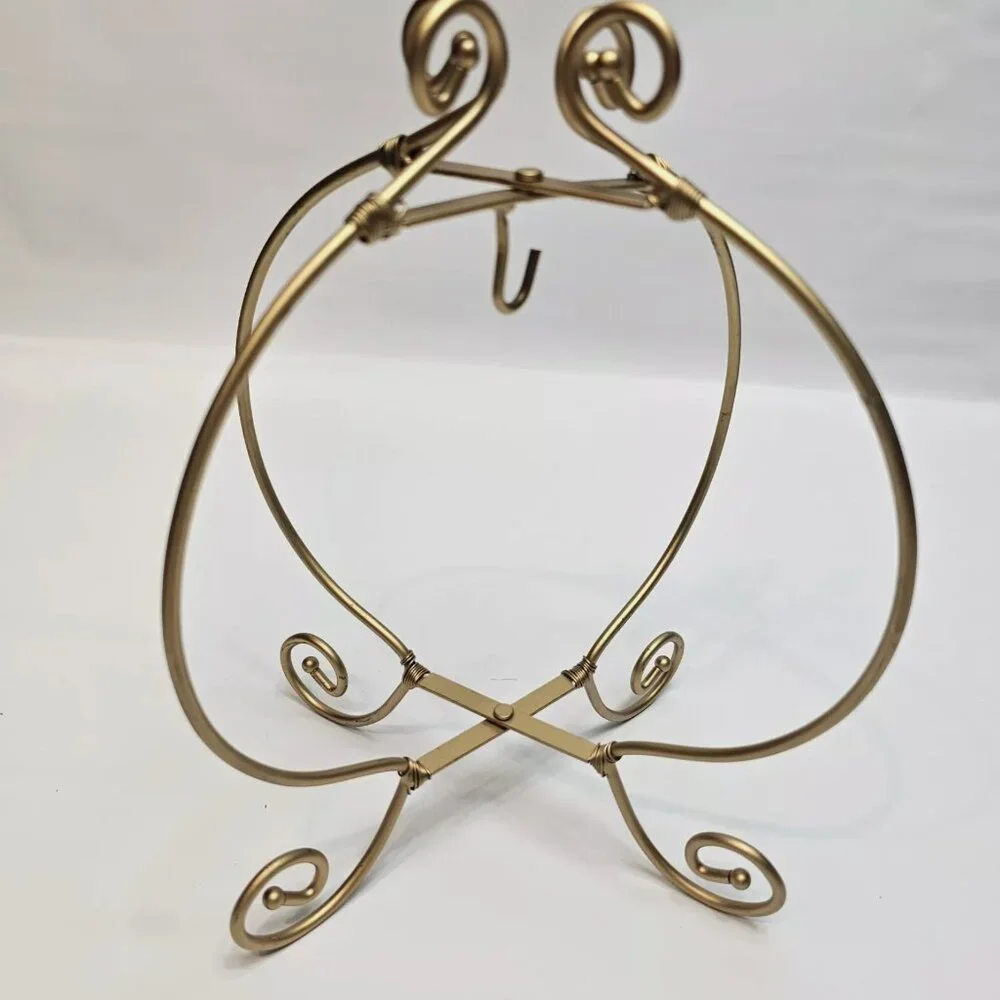 Pier 1 Imports - Christmas Ornament‎ Display Holder - Foldable Gold Tone